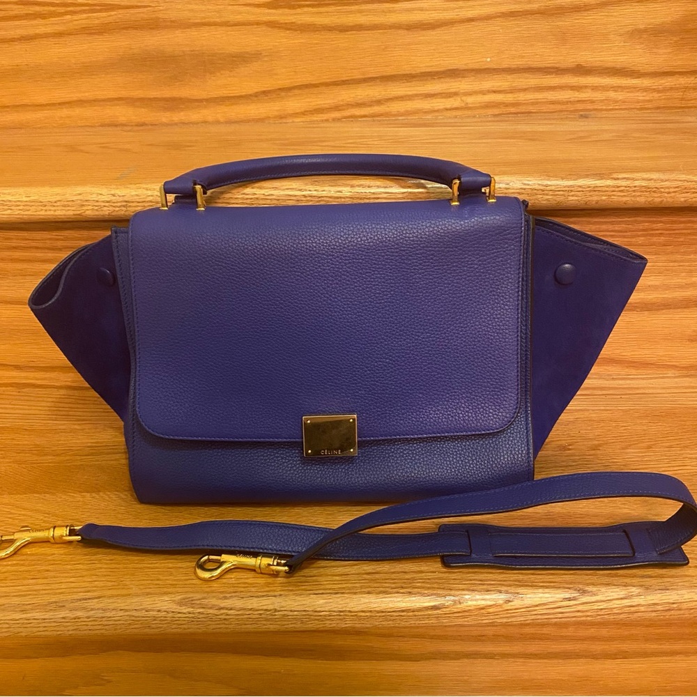 (Reposh) Celine Trapeze Elegant Blue Shoulder Bag